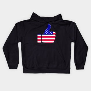 USA Flag Thumbs Up Patriotic 2020 United States Vote Election Kids Hoodie